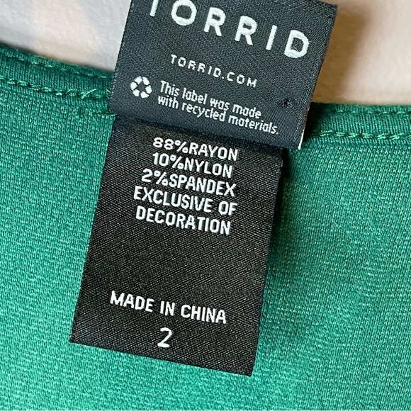 Torrid Marvel Comics Loki Hi-Lo Peplum Top 2X - Picture 11 of 11